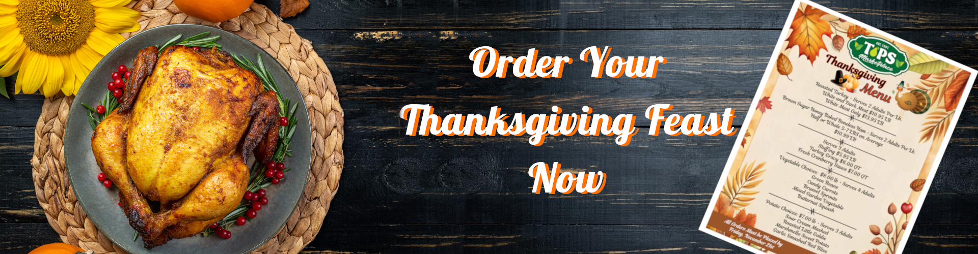 Order your thanksgiving feast now