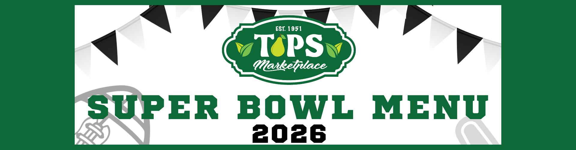 Super Bowl Menu 2026